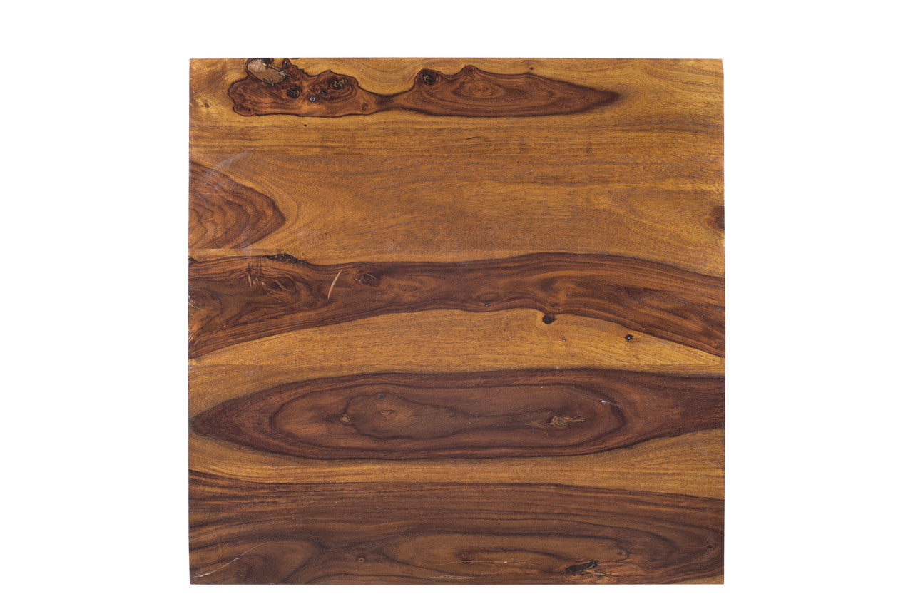 Solid Sheesham Wood Cube Small Coffee Table
