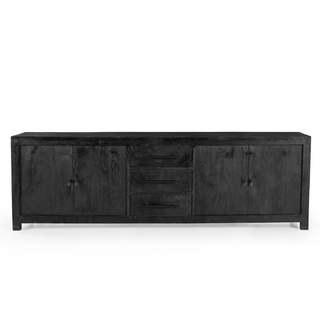 Grackle Solid Wood Media Console - Black