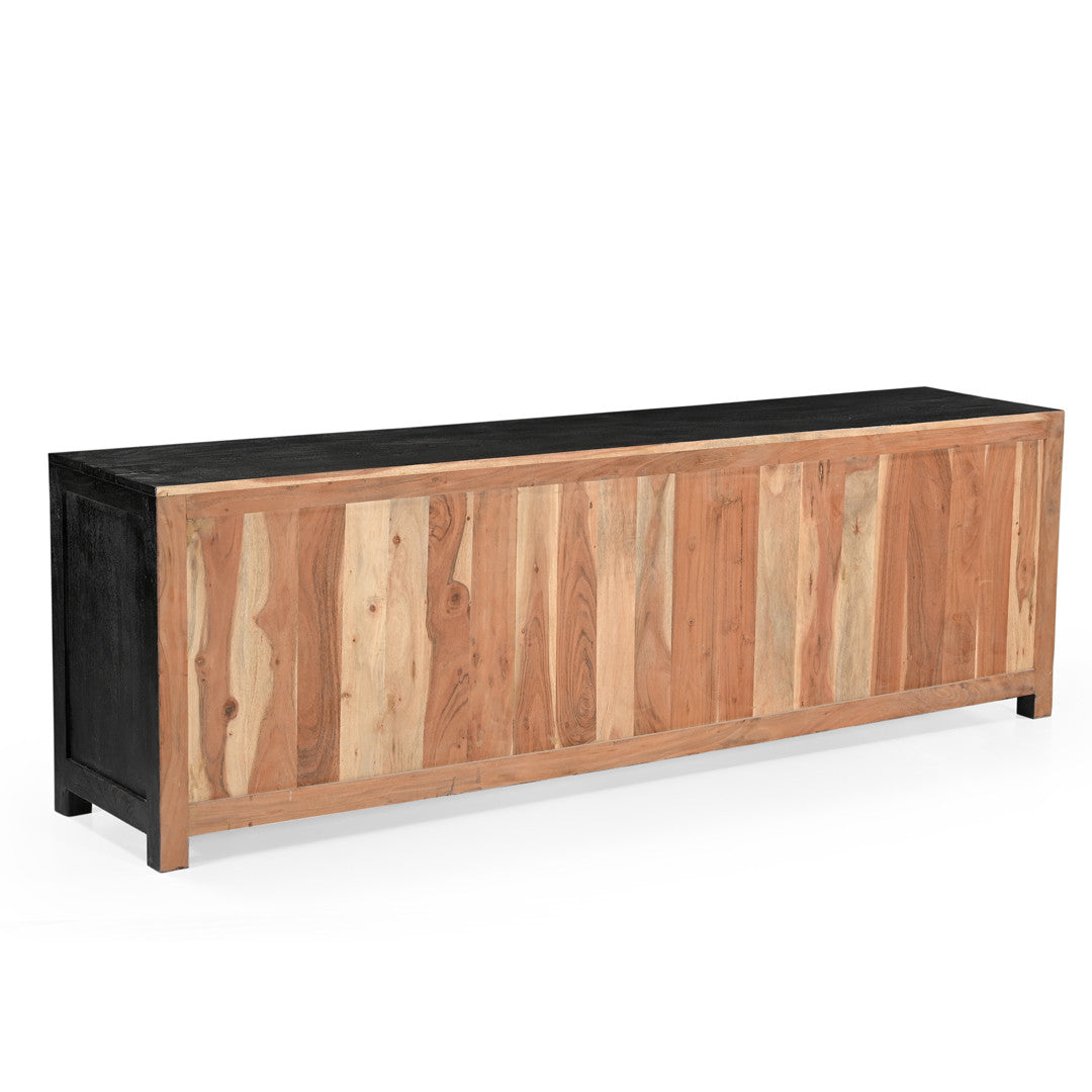 Grackle Solid Wood Media Console - Black