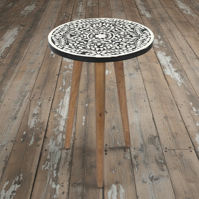 Nilgiri Bone Inlay End Table