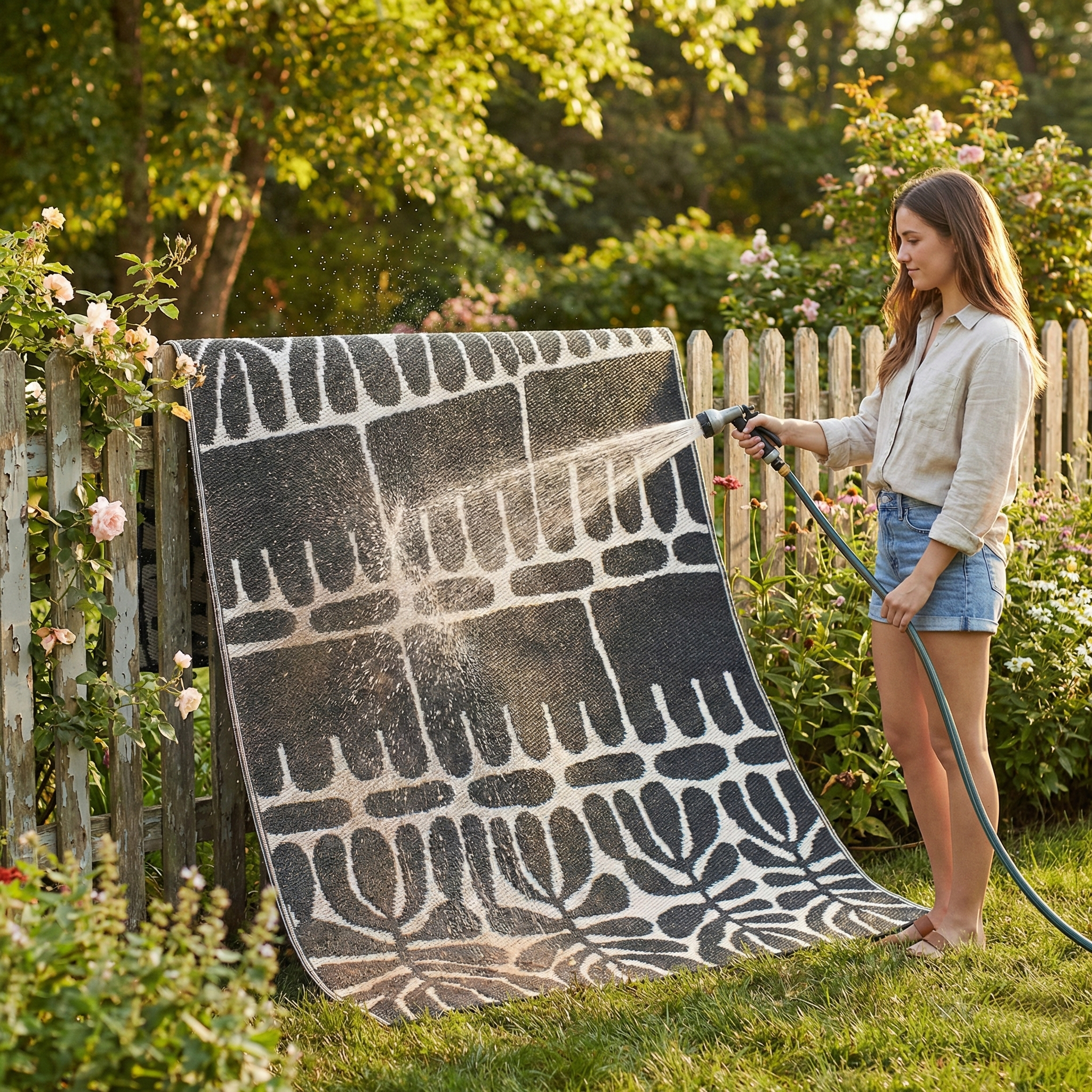 Serowe - Black & White Reversible Outdoor Rug
