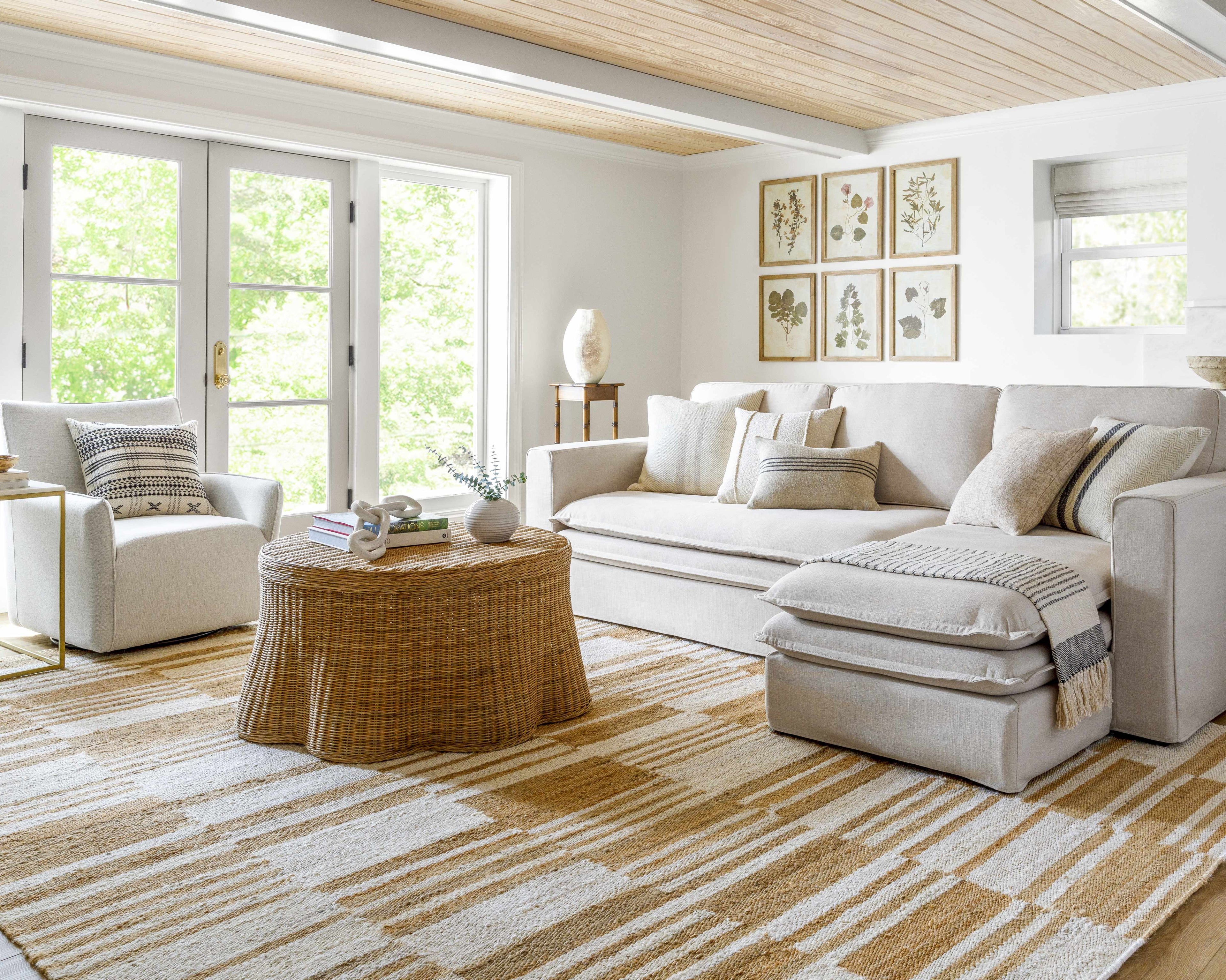 Thyra Broken-Striped Jute Rug