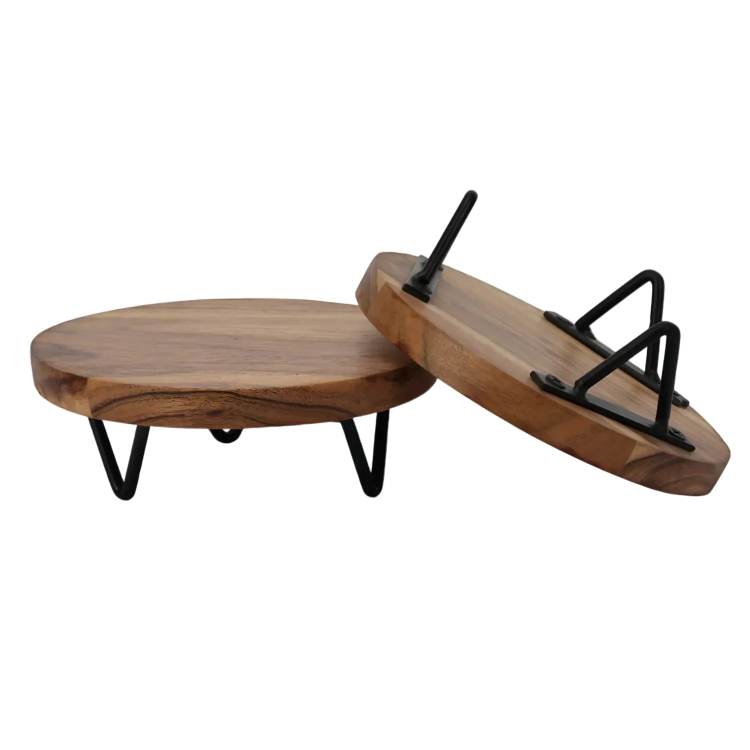 Round Acacia Wood Trivet/Risers - 2 Sizes