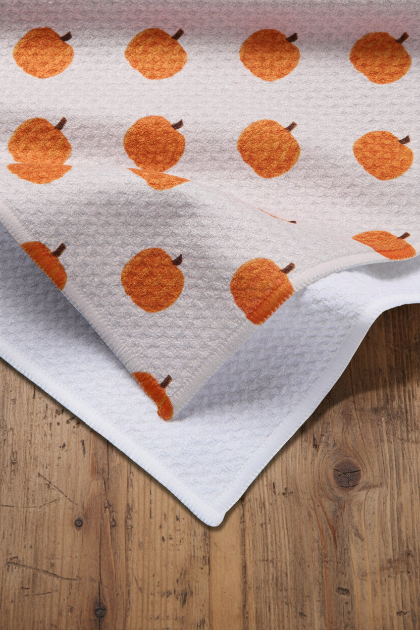 Pumpkin Patchwork Geometry Tea Towel