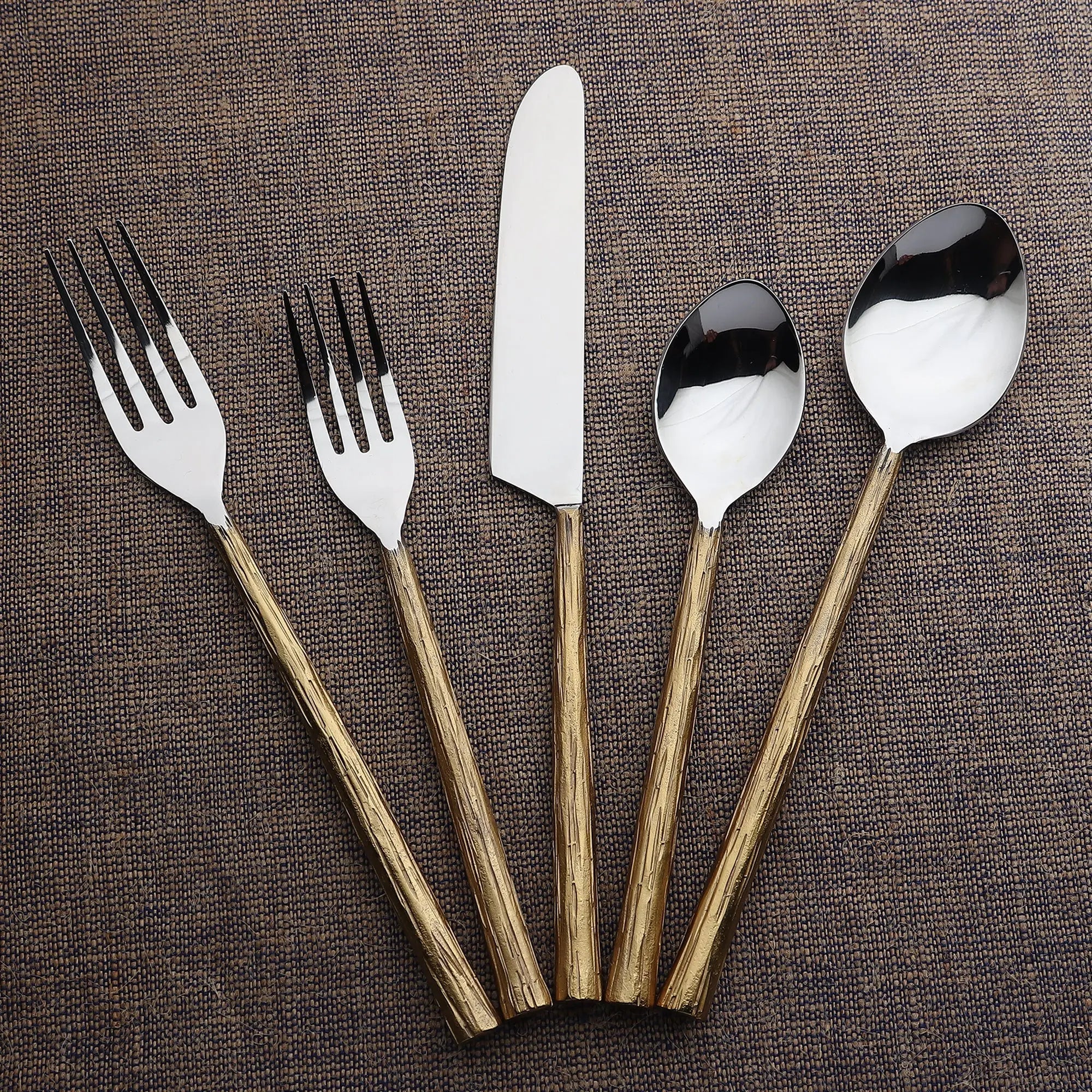 Vinear Flatware in Copper or Gold - 5 Pc, 20 Pc