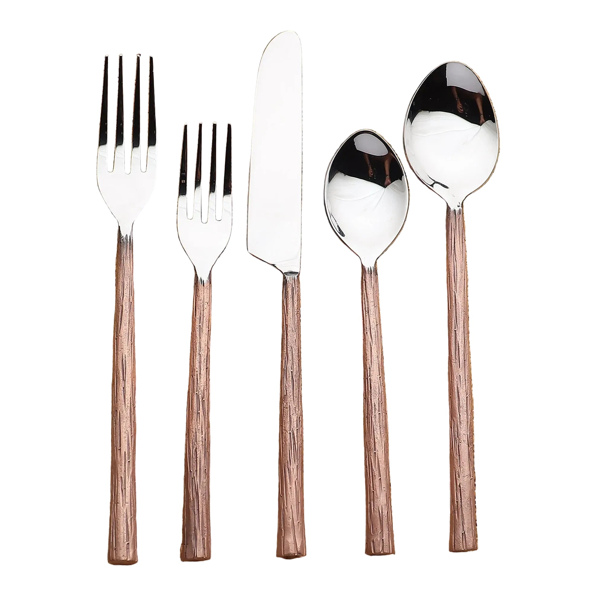 Vinear Flatware in Copper or Gold - 5 Pc, 20 Pc