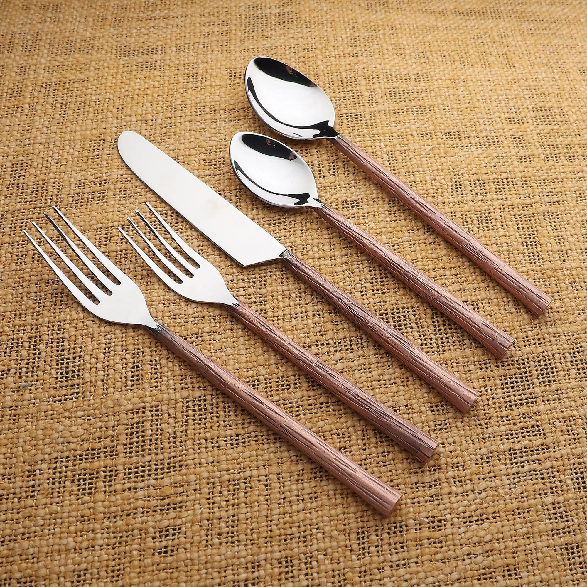 Vinear Flatware in Copper or Gold - 5 Pc, 20 Pc