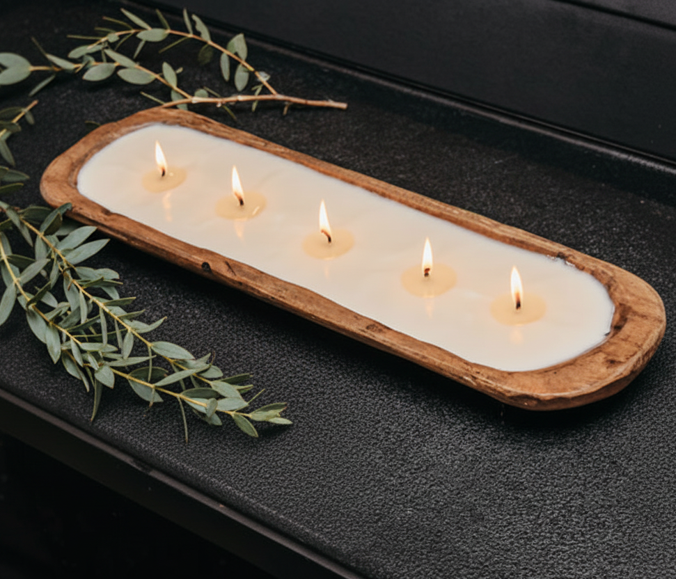 5-Wick Dough Bowl Soy Candle - Woodland Chateau