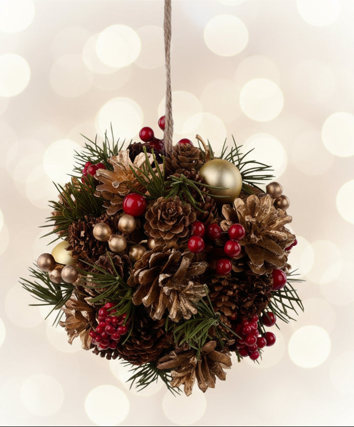 6" Pinecone Decorative Ball Ornament
