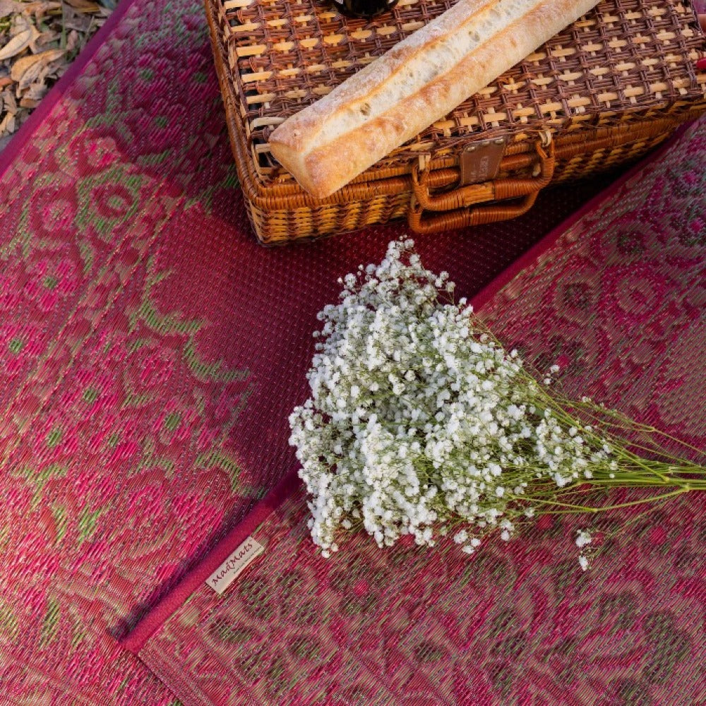 Bouquet Red Outdoor Mat