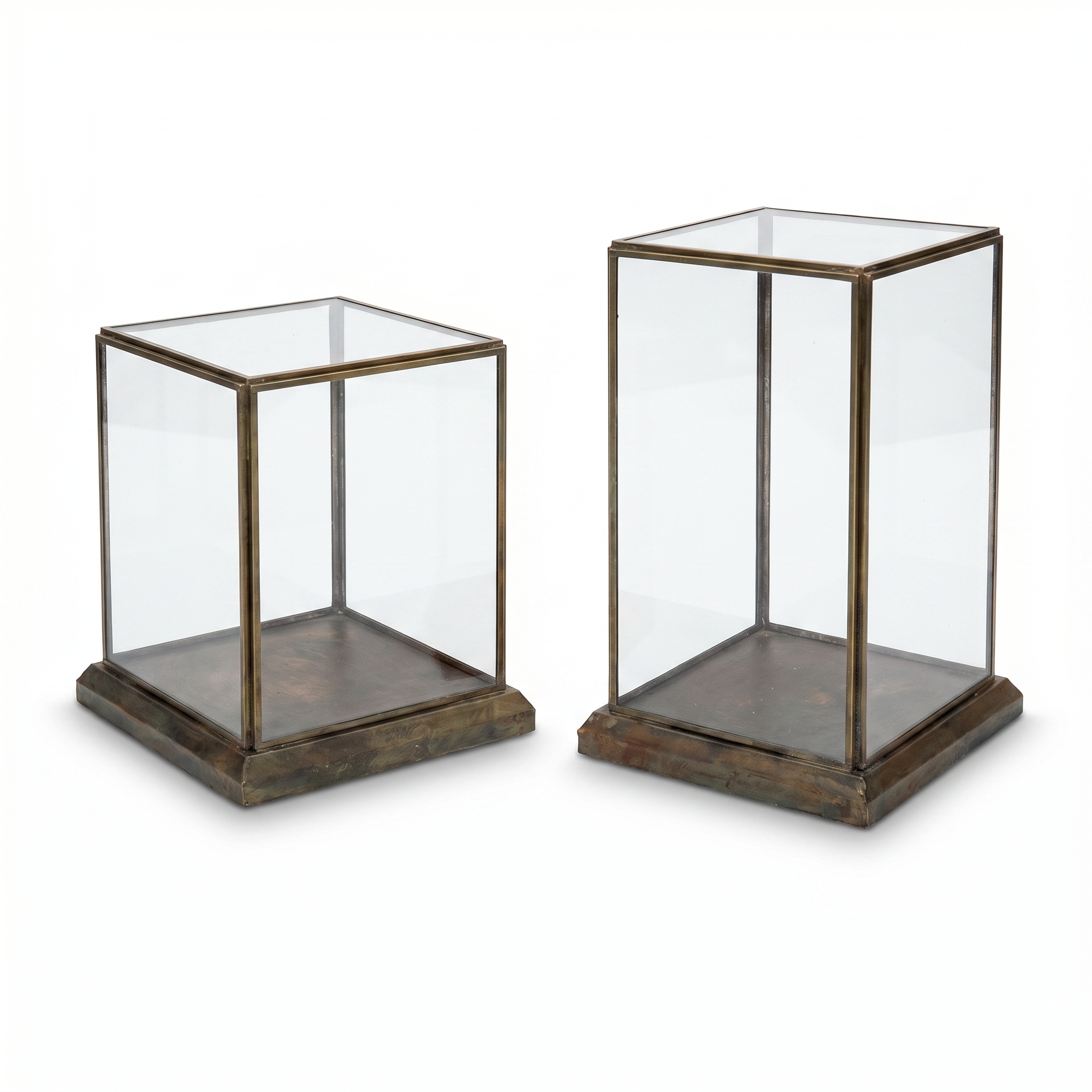 Aged Antique Glass Display Case