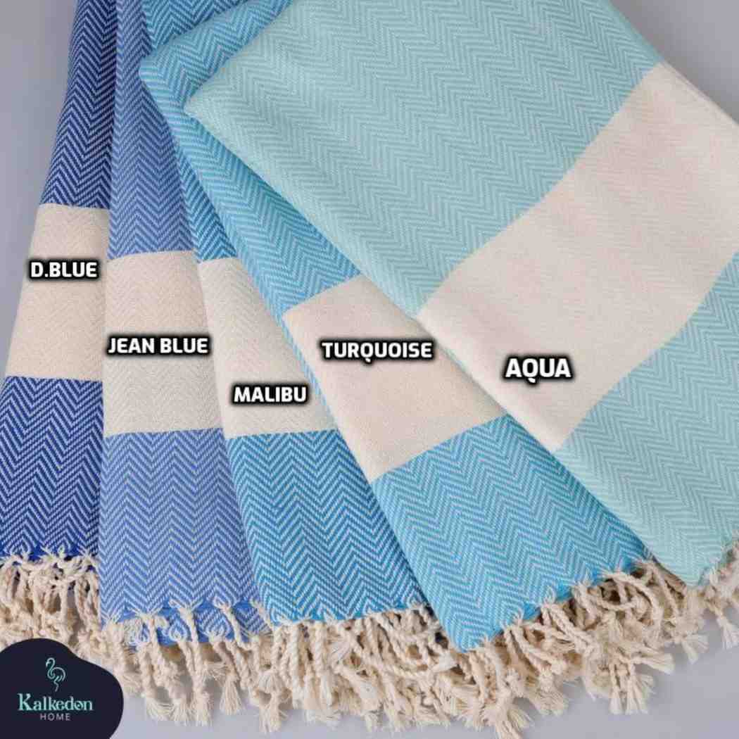 Herringbone Turkish Bath/ Beach Towels - Multiple Colors