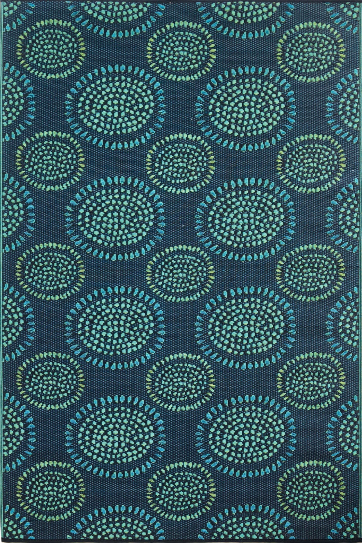 Molly Navy & Aqua Outdoor Mat