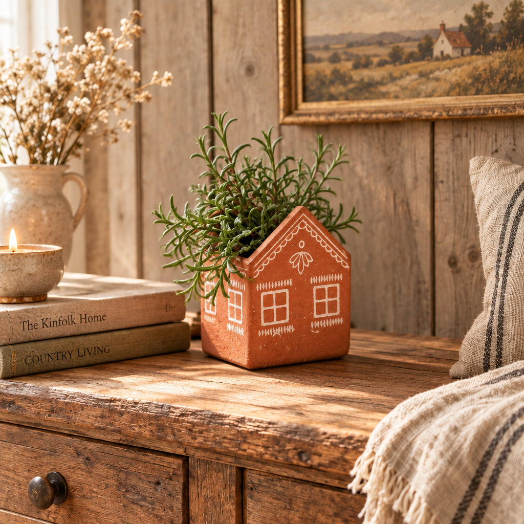 Vasanta House Planter - Terracotta