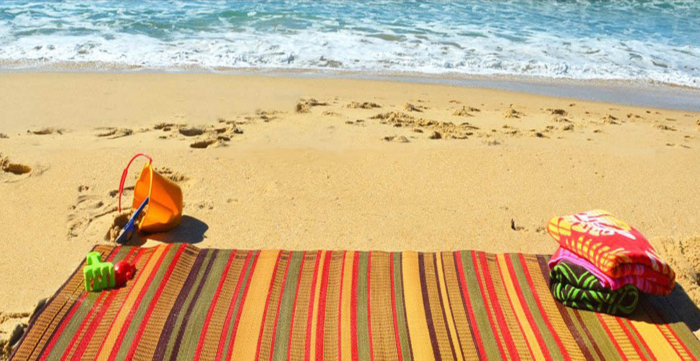 Stripes Warm Brown/Red Outdoor Mat