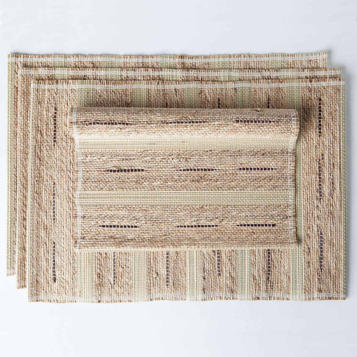 Set of 4 Handwoven Banana Fiber Placemats - 4 Styles