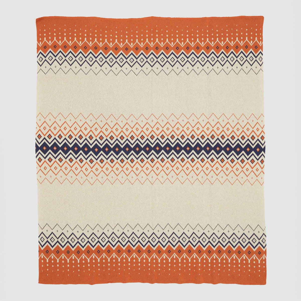 Vintage Icelandic - Cotton Sustainable Knit Throw Blanket