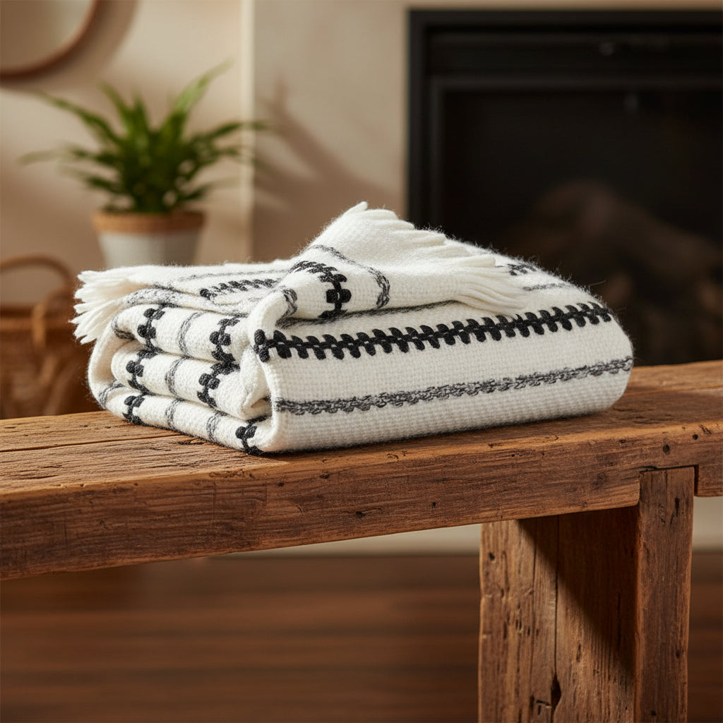 Chunky Snow Cuzco Alpaca Throw