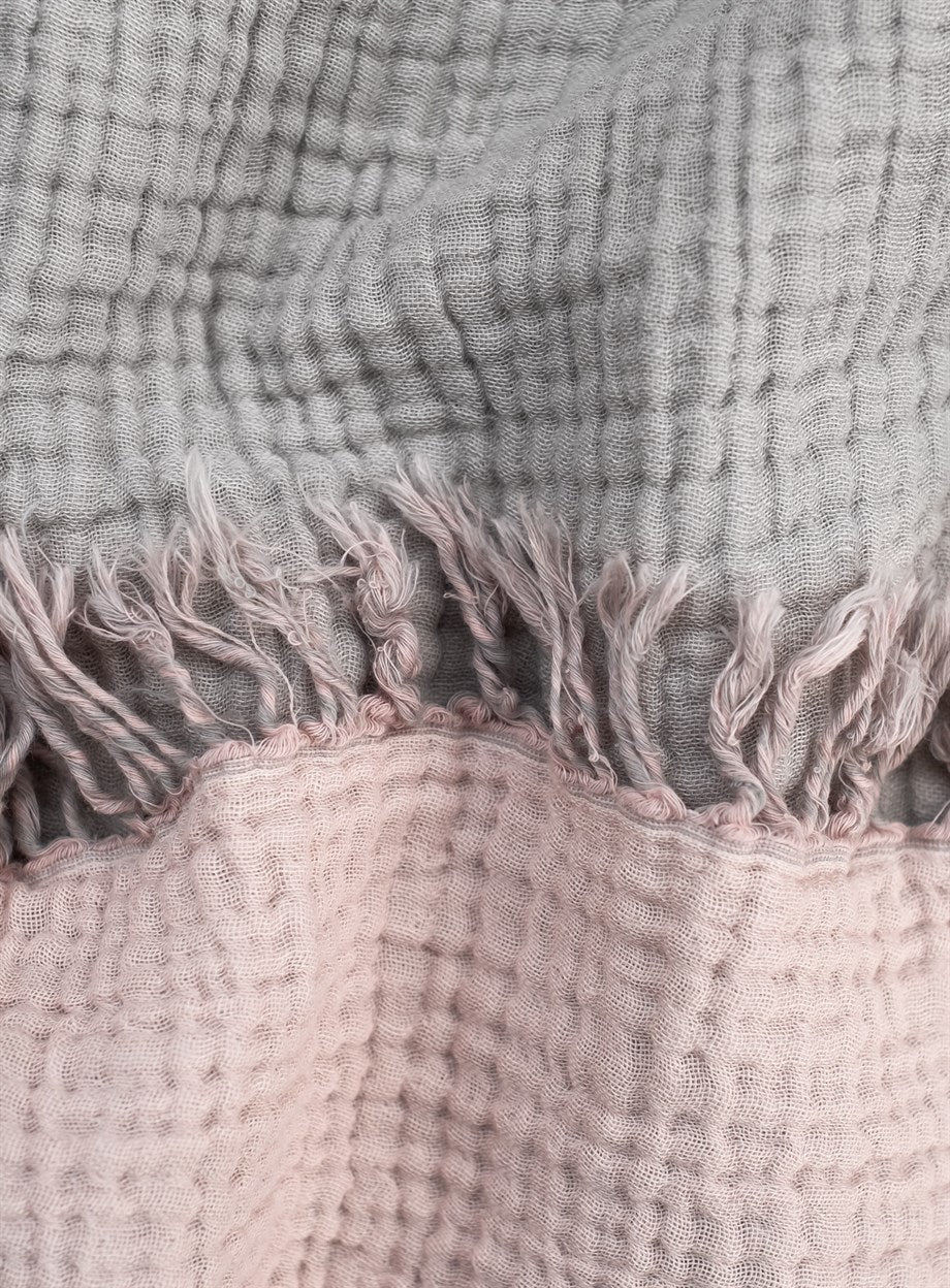 Haze 100% Cotton Double Sided Throw Blanket