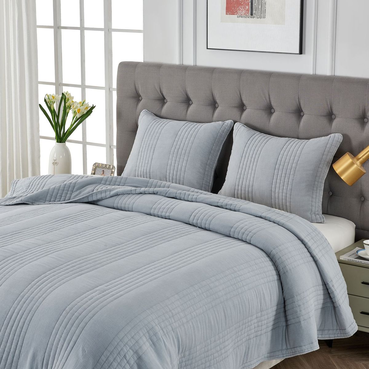 Stonewashed Cotton Quilt Sets