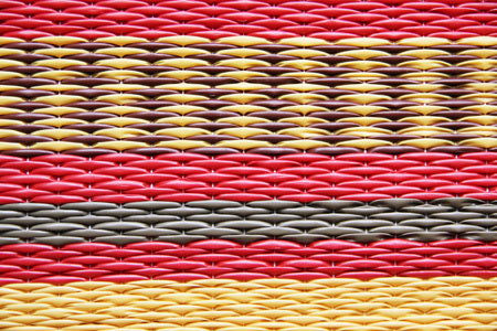 Stripes Warm Brown/Red Outdoor Mat