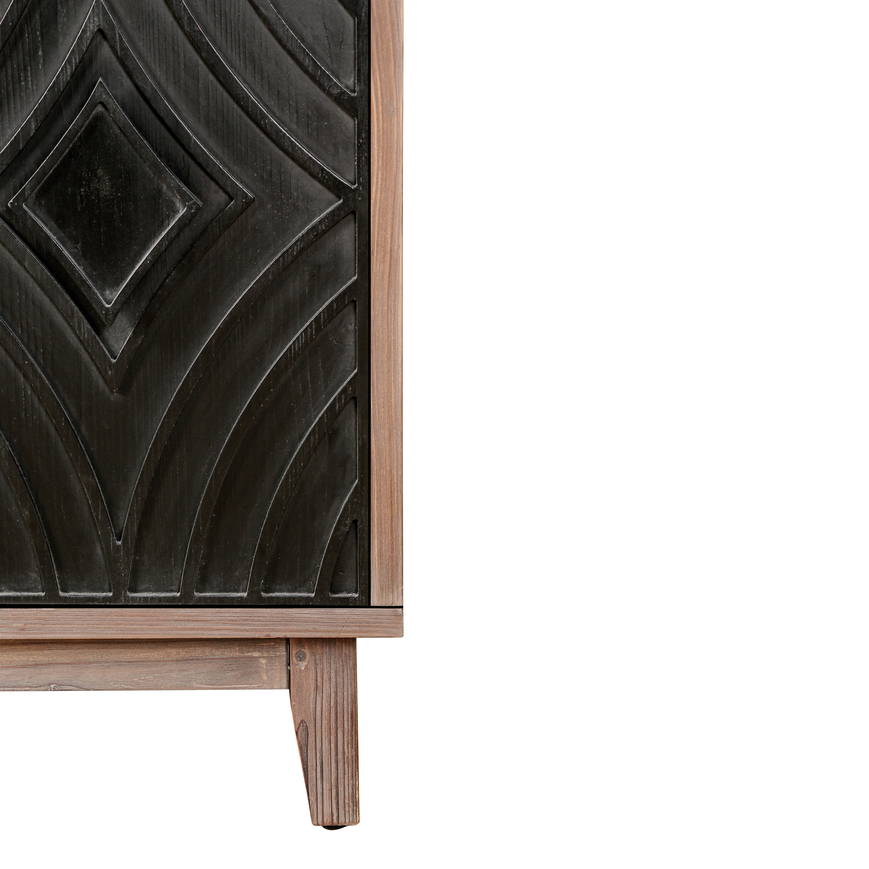 Two-Tone Mid Century Diamond Sideboard - 60"