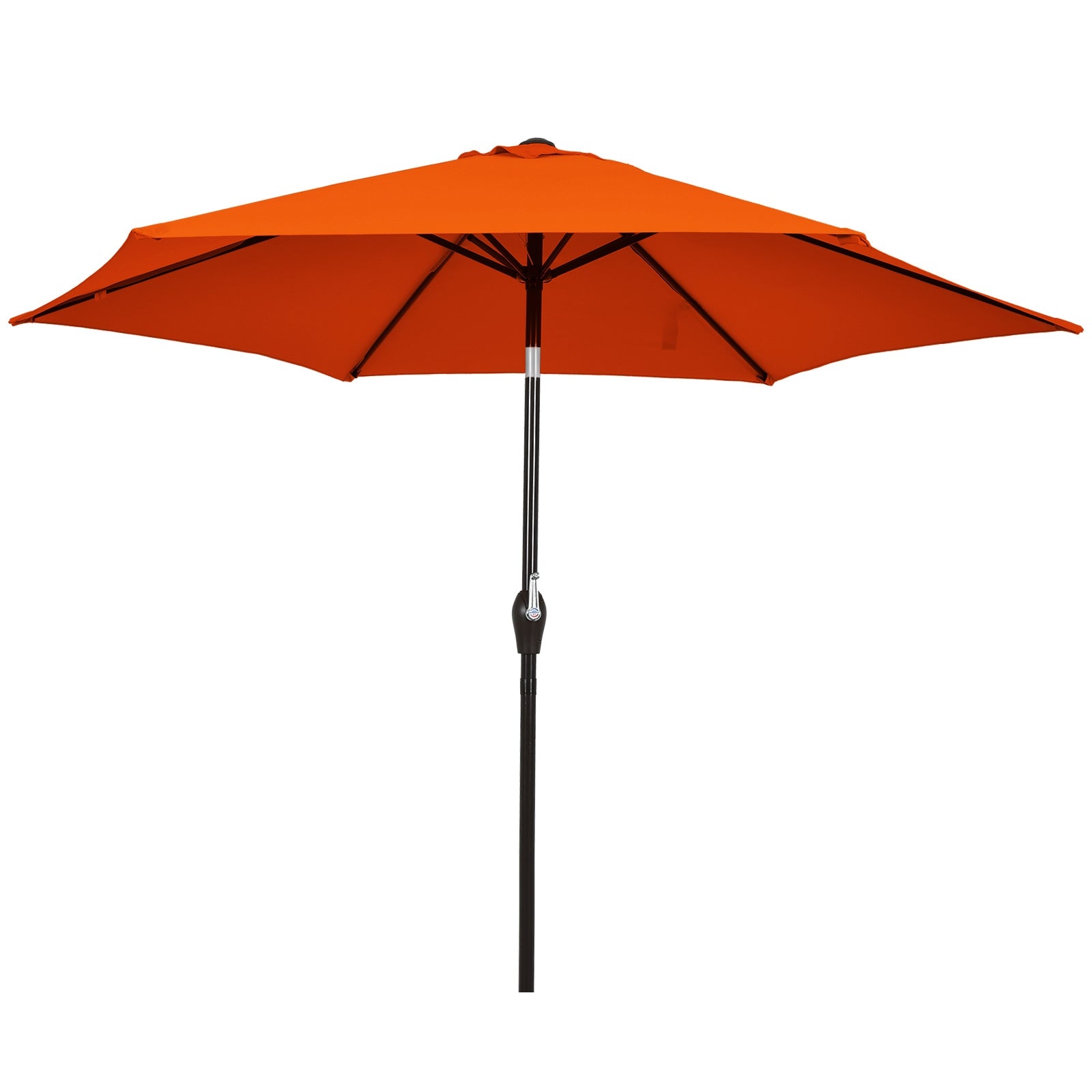 10 Ft Outdoor Patio Umbrella with Tilt and Crank - 7 Colors