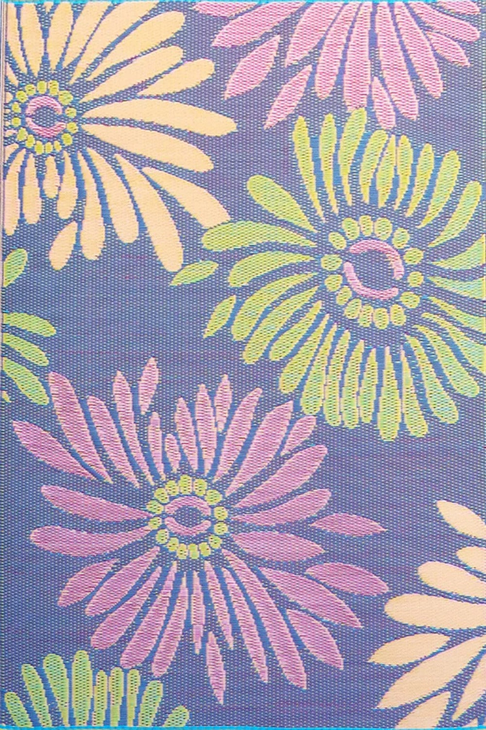 Daisy Violet Reversible Outdoor Mat
