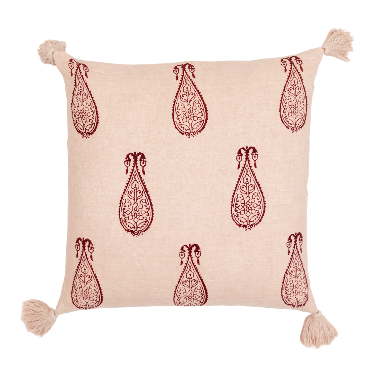 Samodh Blush Decorative Pillow Cover with Tassels