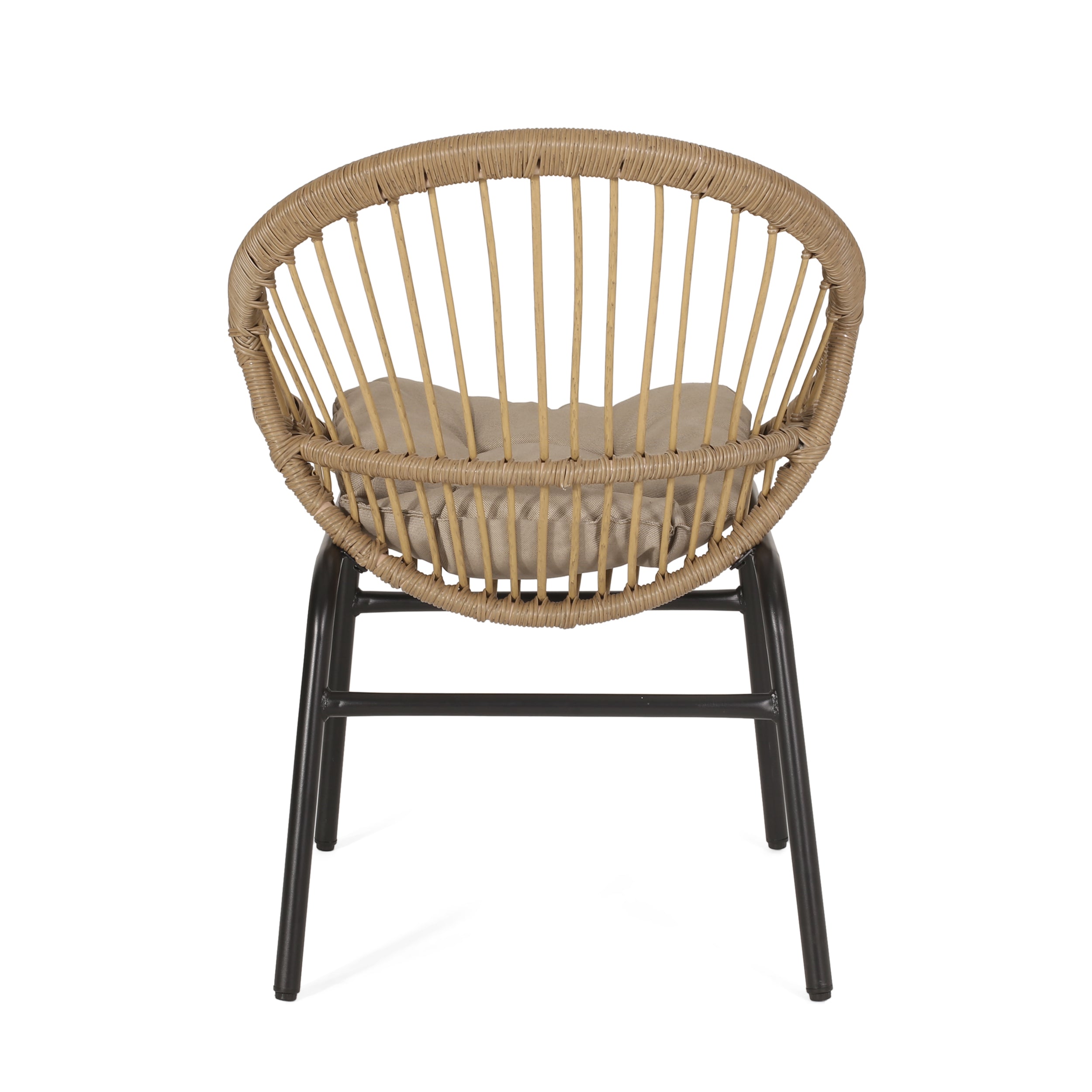 Outdoor Accent Chair with Curved Back - Set of 2