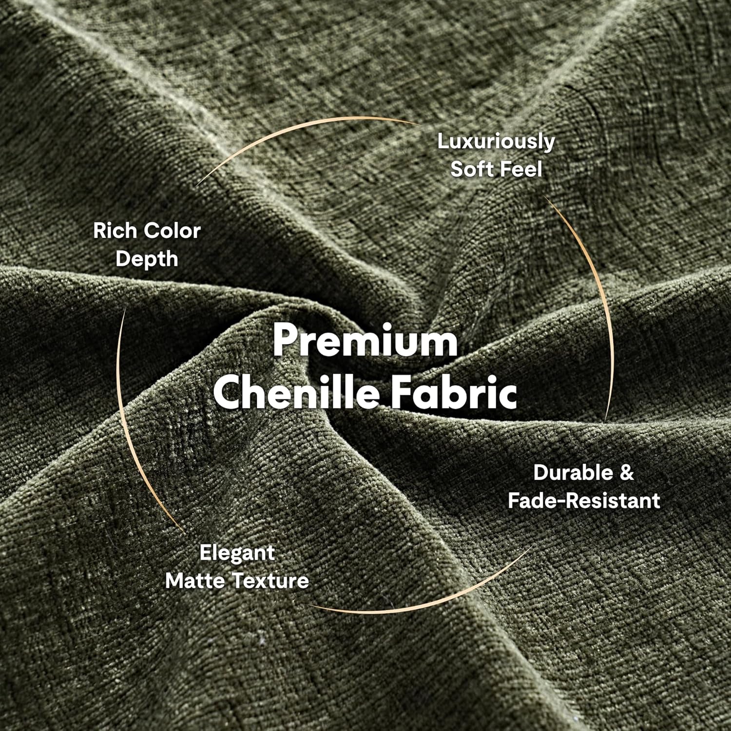 Green Chenille Armchair