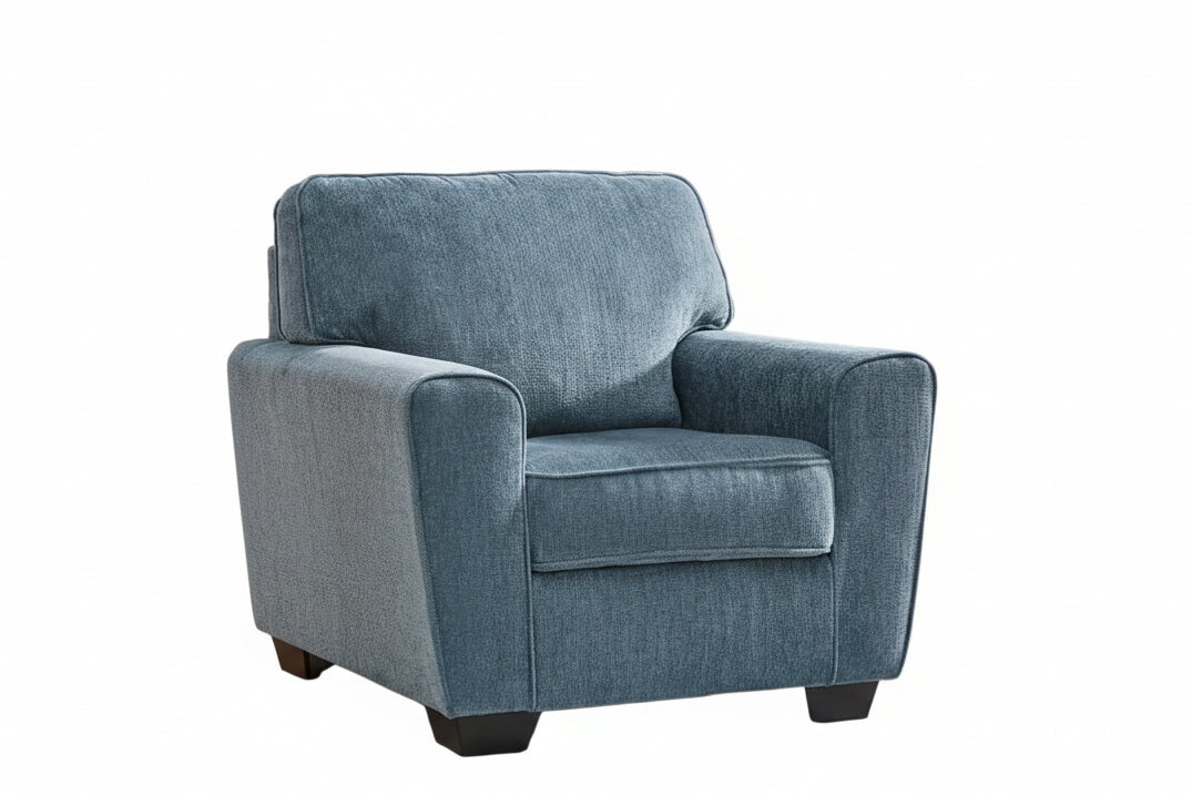 Upholstered Accent Chair In Sky Blue