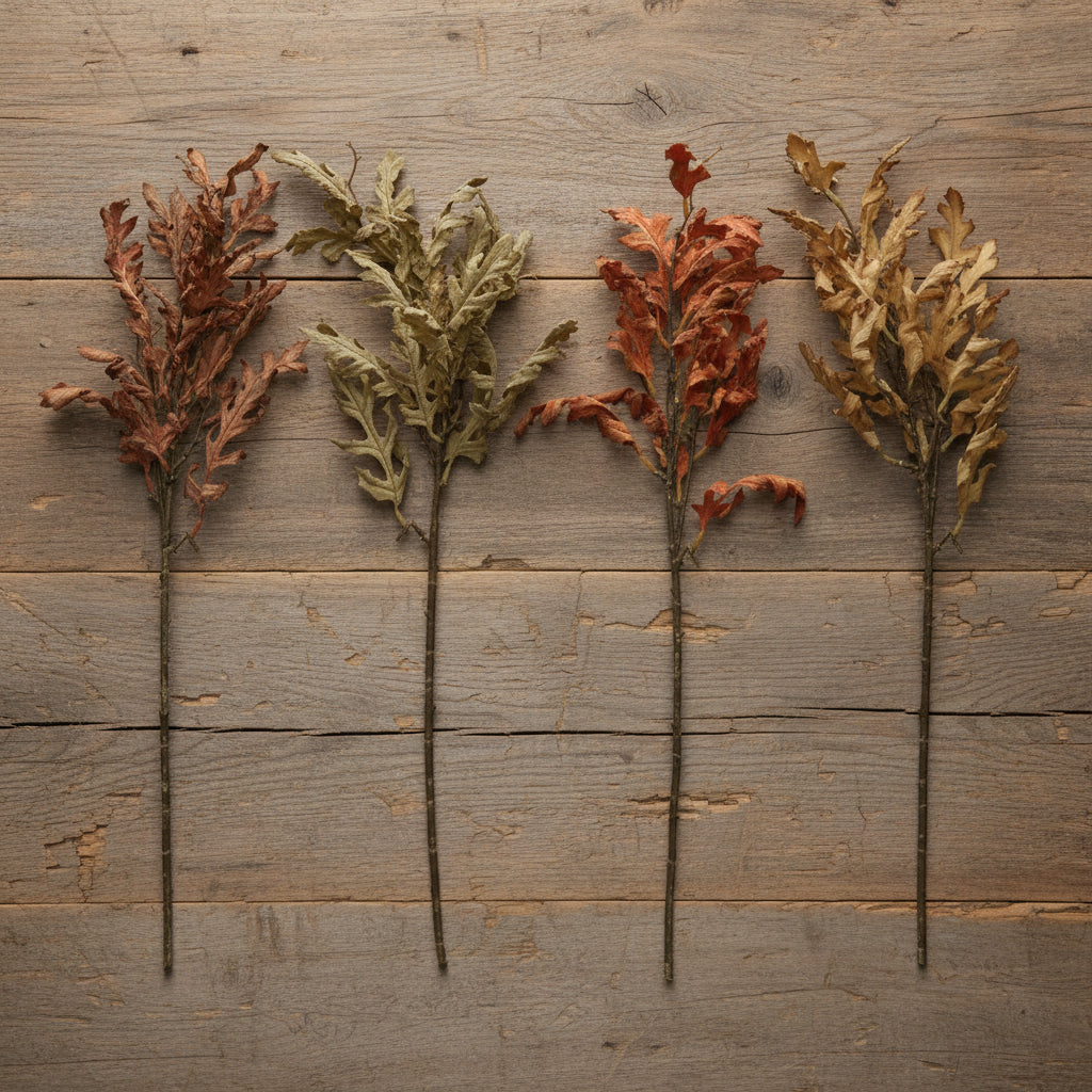 Faux Oak Leaf Picks | 4 Colors