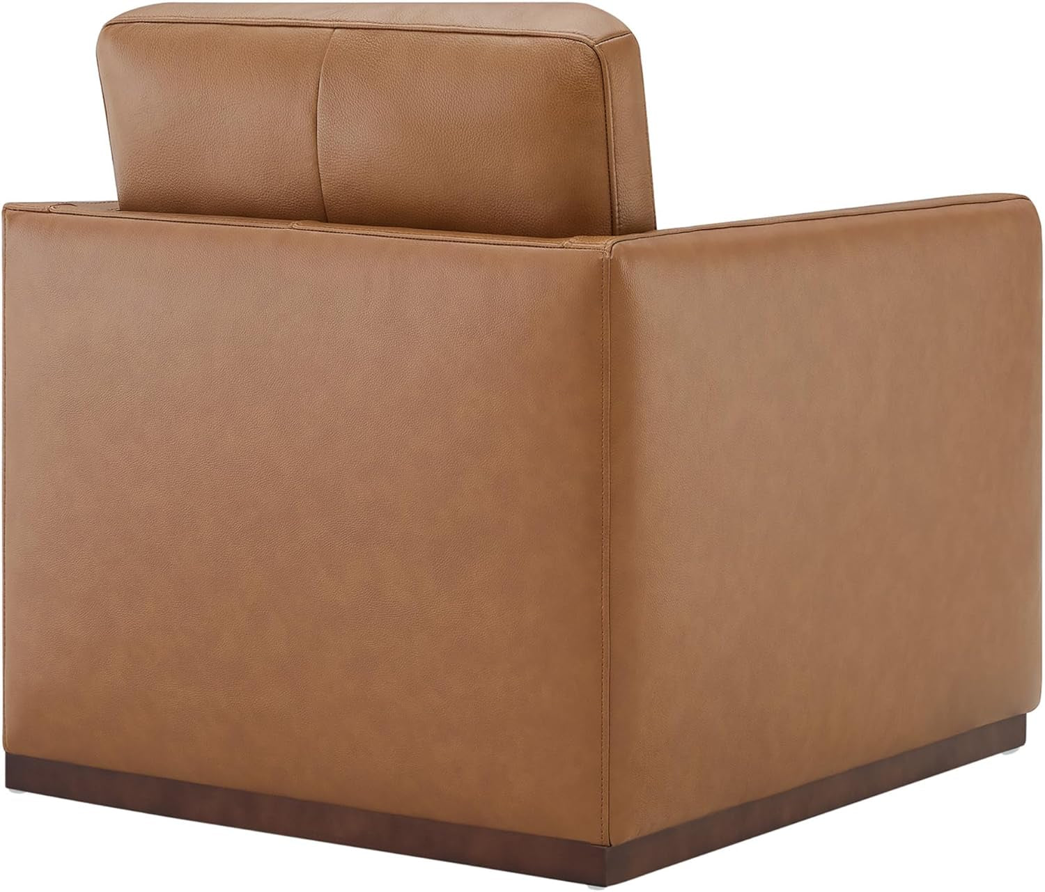 Genuine Leather Swivel Accent Chair