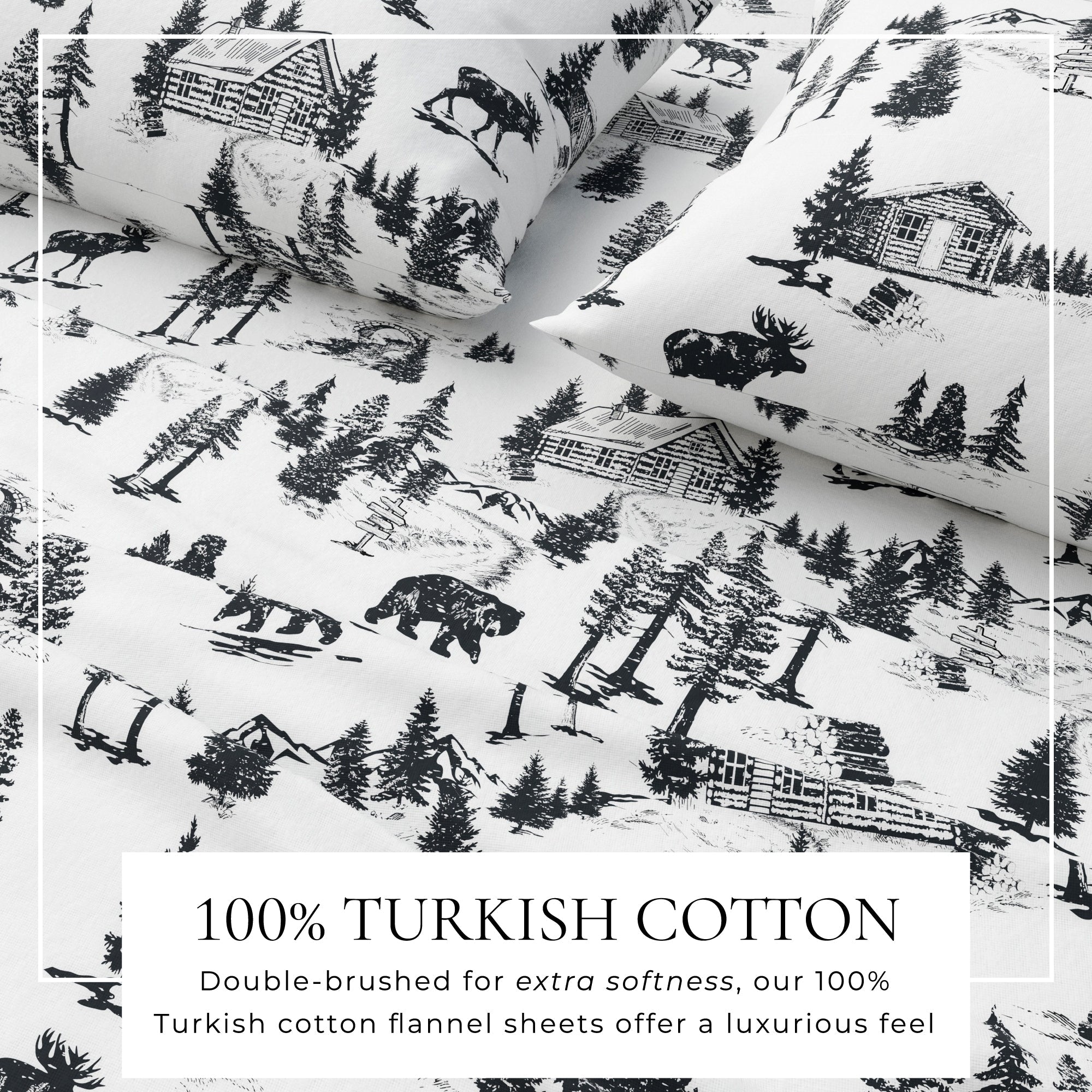 Turkish Cotton Flannel Sheet Sets - Lakeview Collection