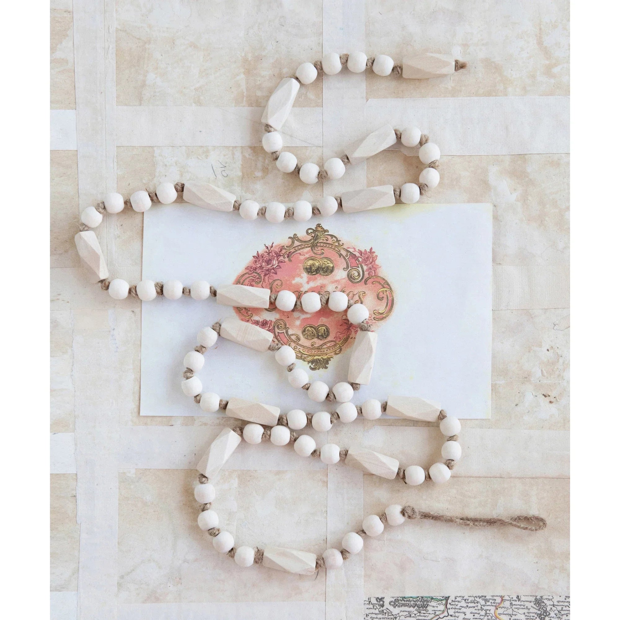 72" Paulowina Wood Bead Garland