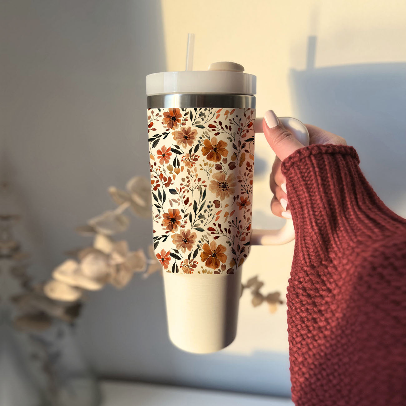 Fall Floral 40oz Insulated Tumbler