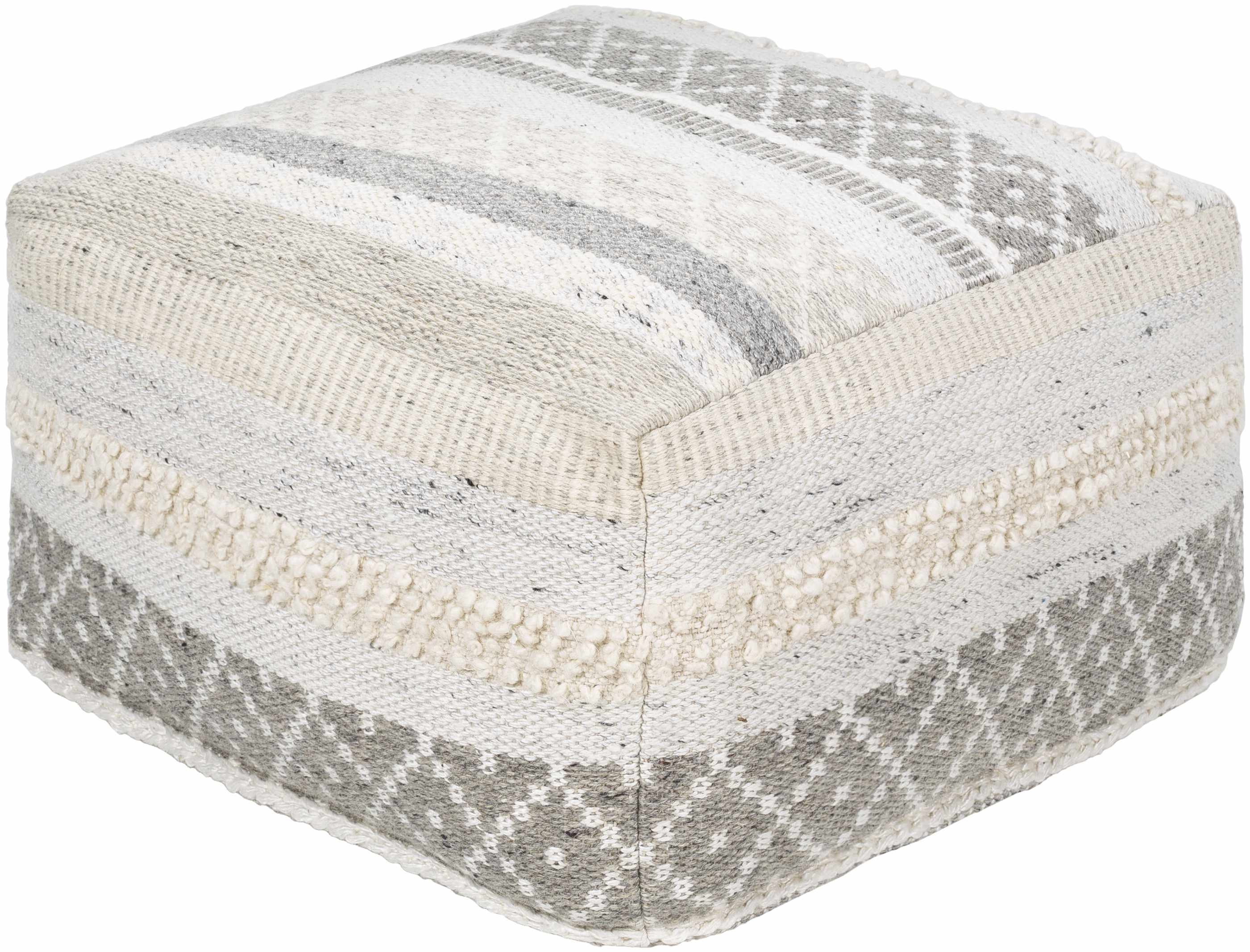Geyser Woven Cotton Pouf