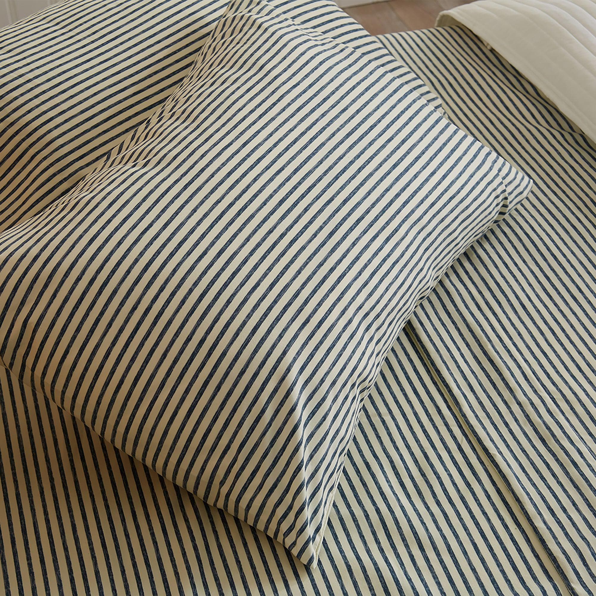 Striped Microfiber Sheet Set - Evette Collection