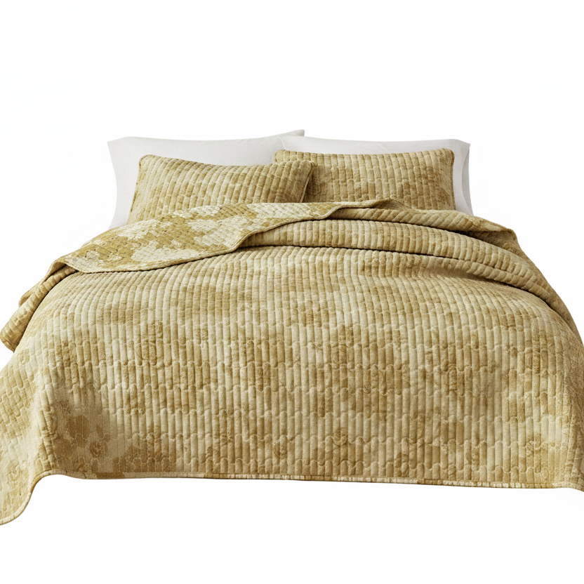 Floral Printed Cotton Quilt Set - Corin Collection