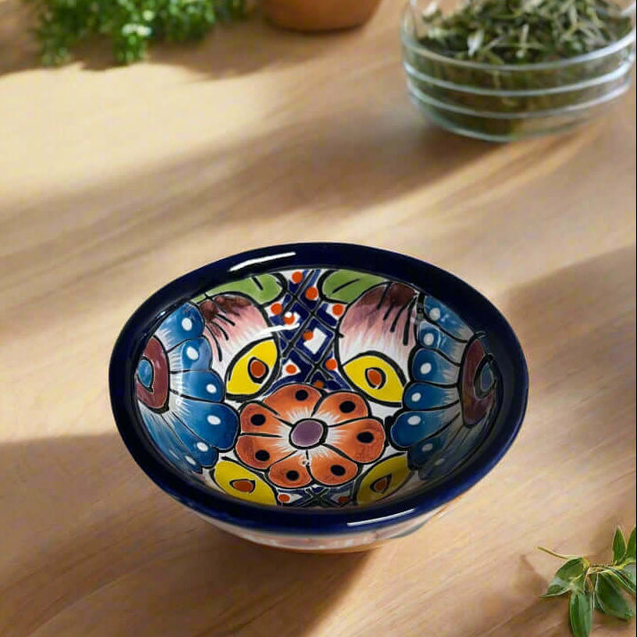 Small Talavera Salsa Bowl | Handmade Mexican Sauce Dish