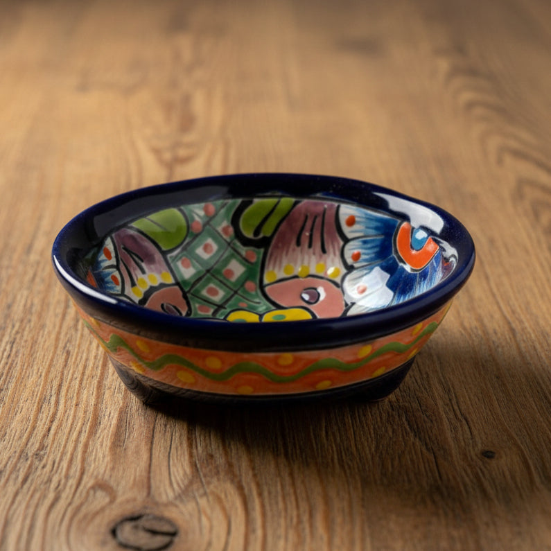 Small Talavera Salsa Bowl | Handmade Mexican Sauce Dish