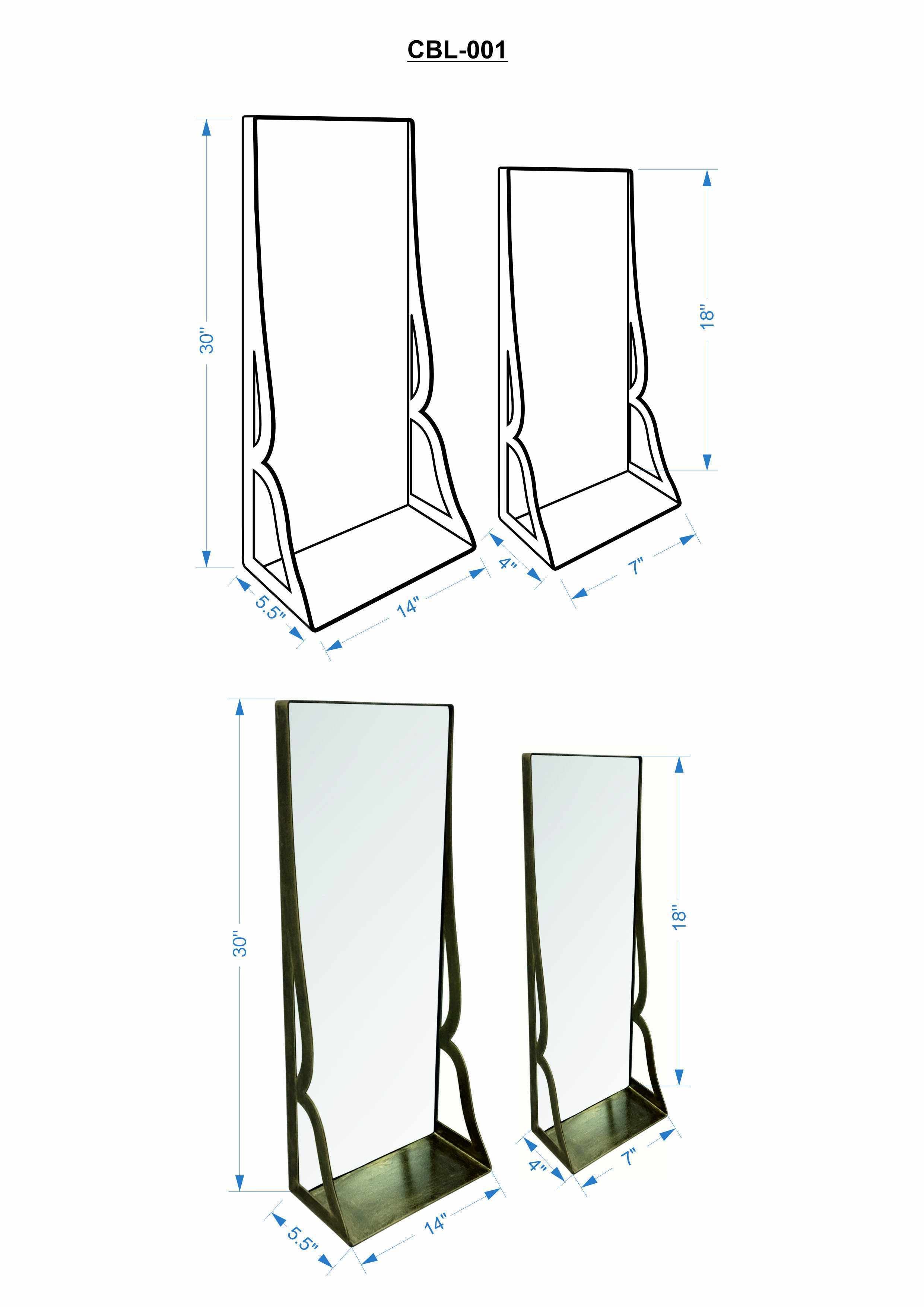 2 Piece Set Hayra Mirrors