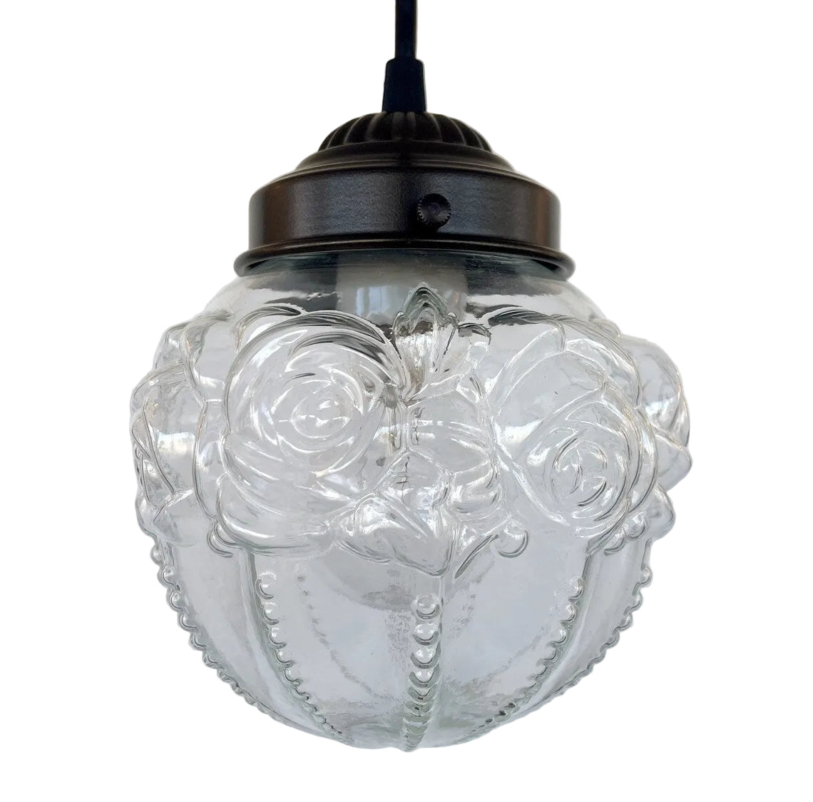 Embossed Antique Glass Globe PENDANT Lights