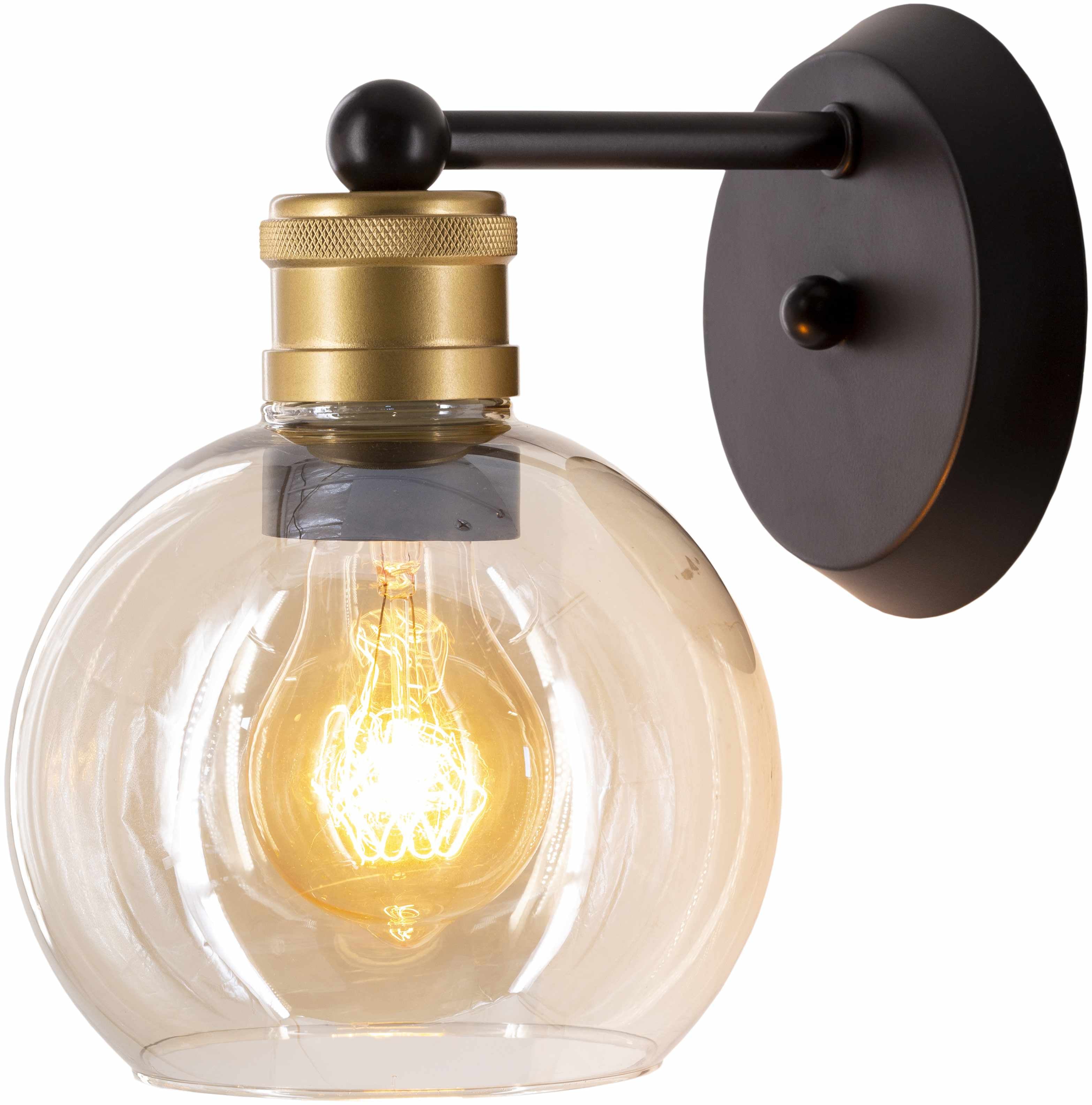 Leabrook Black and Bronze Metal Wall Sconce