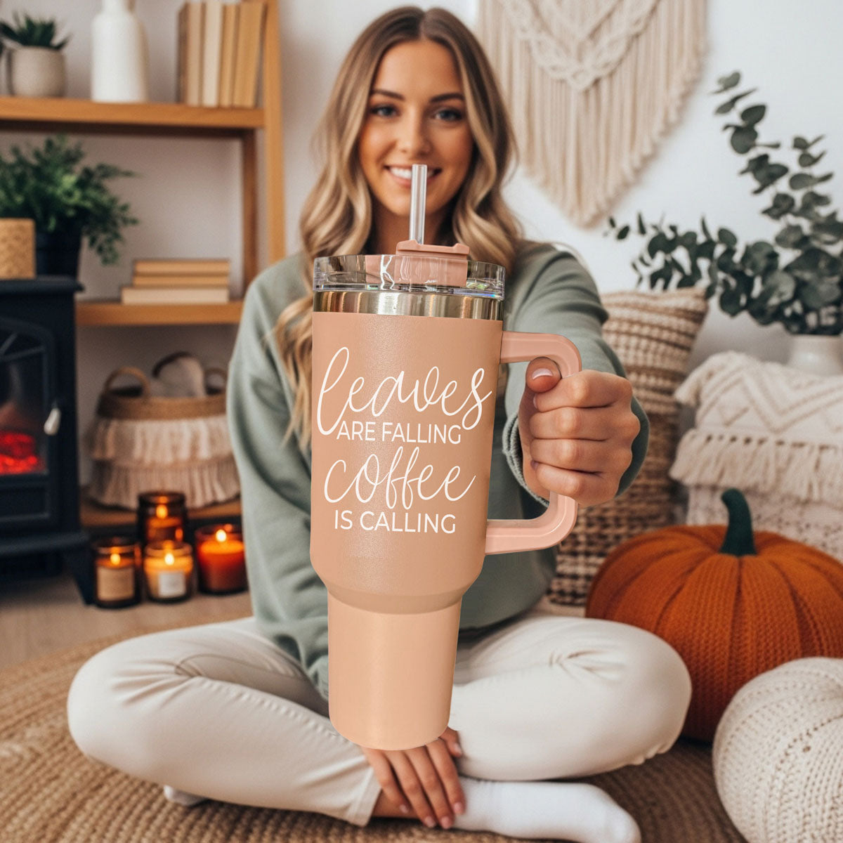 Leaves Falling 40oz Insulated Tumbler