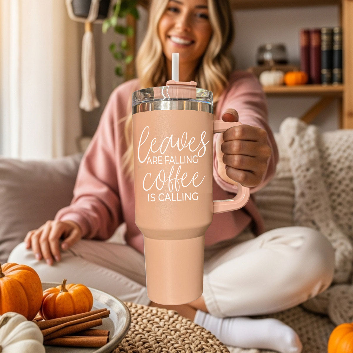 Leaves Falling 40oz Insulated Tumbler