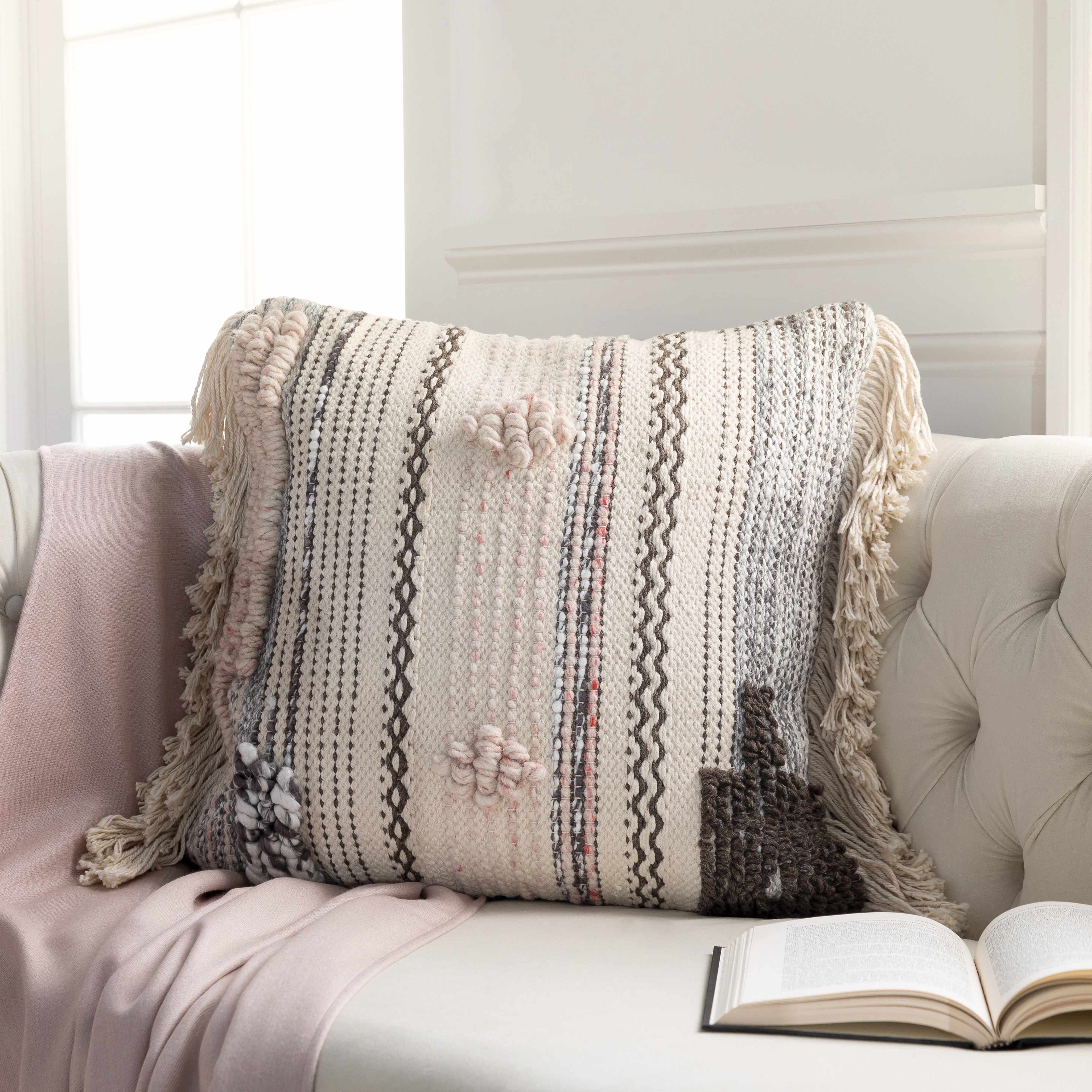 Lenorah Textured Throw Pillow - 2 sizes