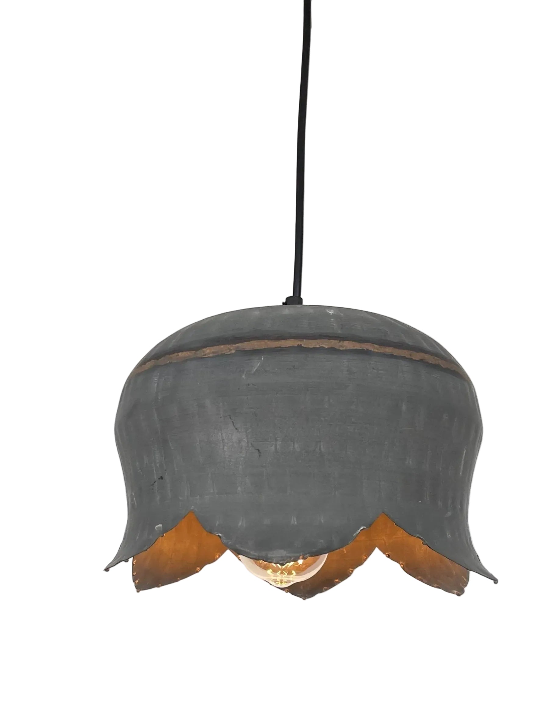 Lotus Handcrafted Metal Drum Chandelier