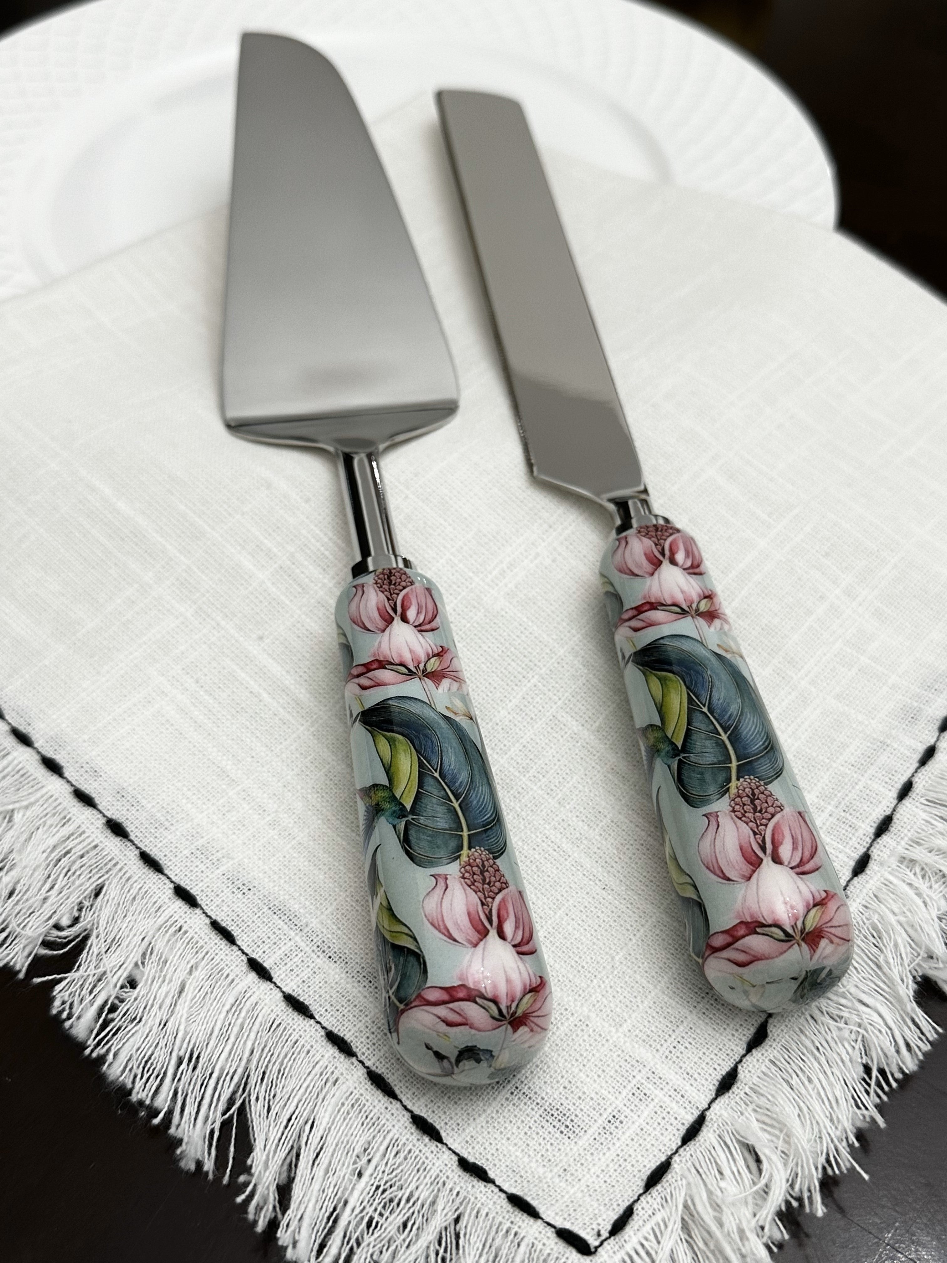 Mint Meenakari Cake Serving Set